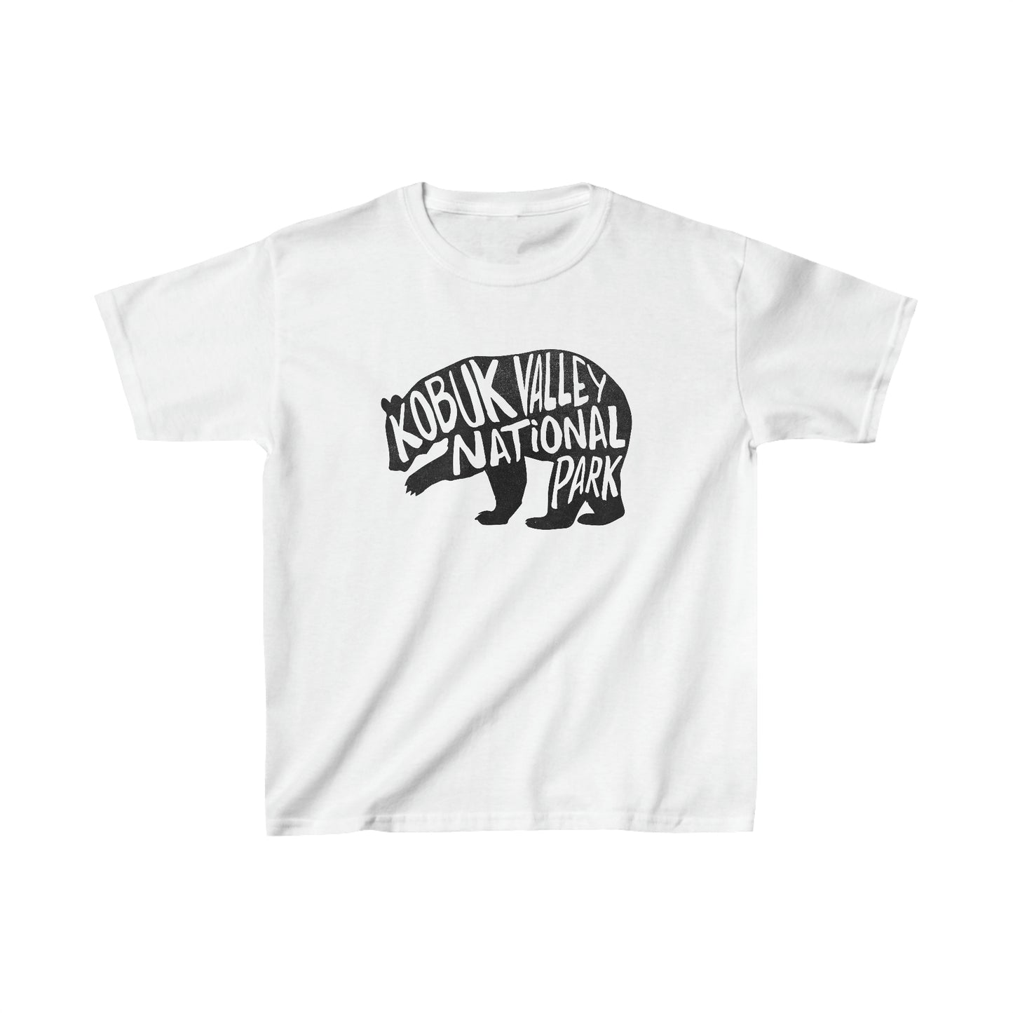 Kobuk Valley National Park Child T-Shirt - Grizzly Bear Chunky Text