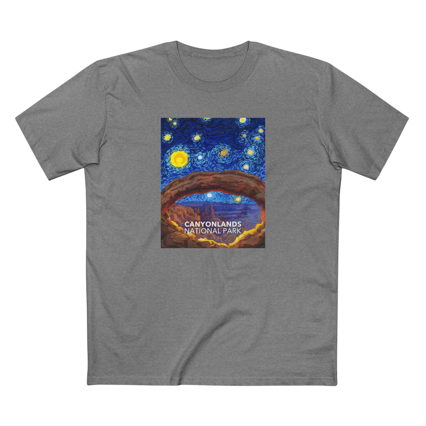 Canyonlands National Park T-Shirt - The Starry Night in Athletic Heather