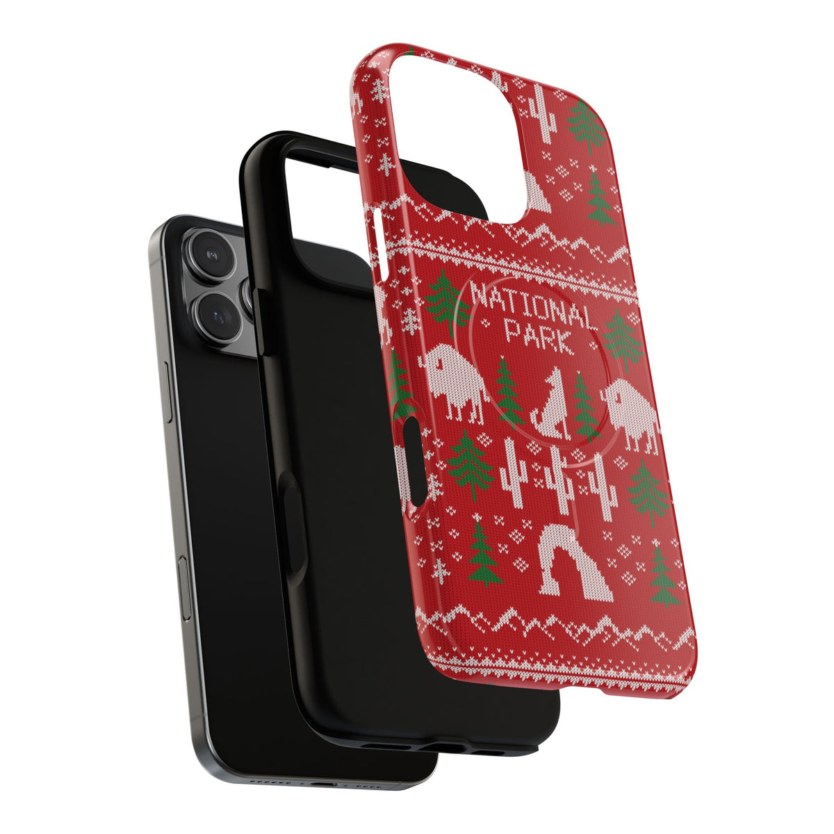 National Park iPhone Case with MagSafe - Fair Isle Pattern