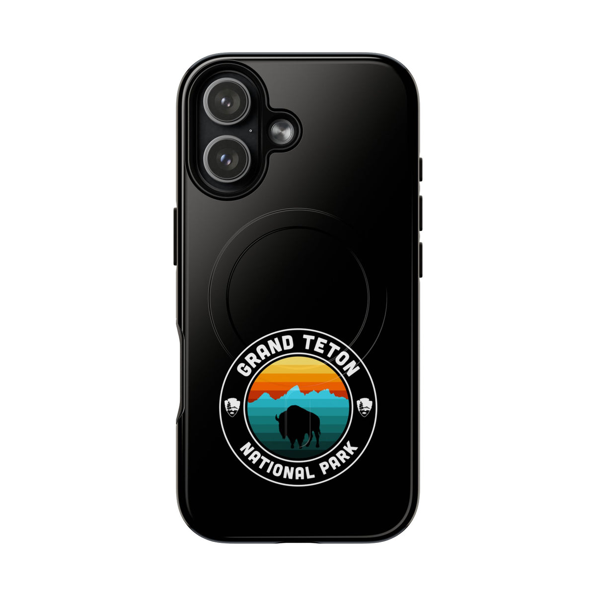 Grand Teton National Park iPhone Case with MagSafe - Round Emblem Design