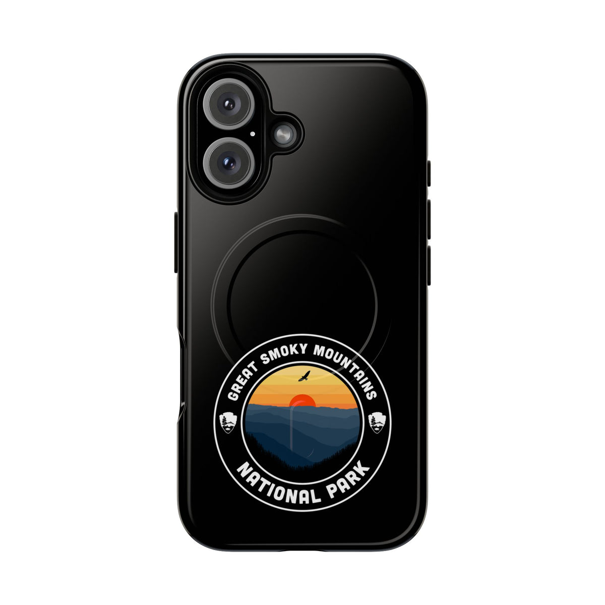 Great Smoky Mountains National Park iPhone Case with MagSafe - Round Emblem Design