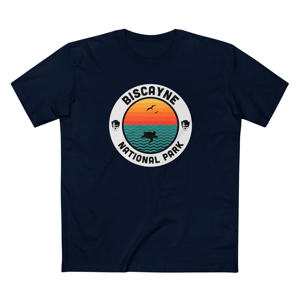 Biscayne National Park - Round Badge Design in Navy