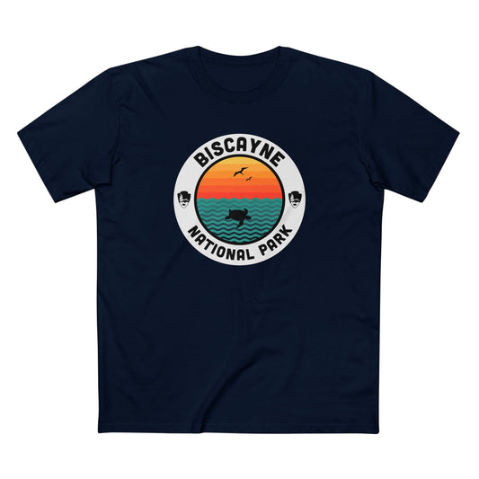 Biscayne National Park - Round Badge Design in Navy