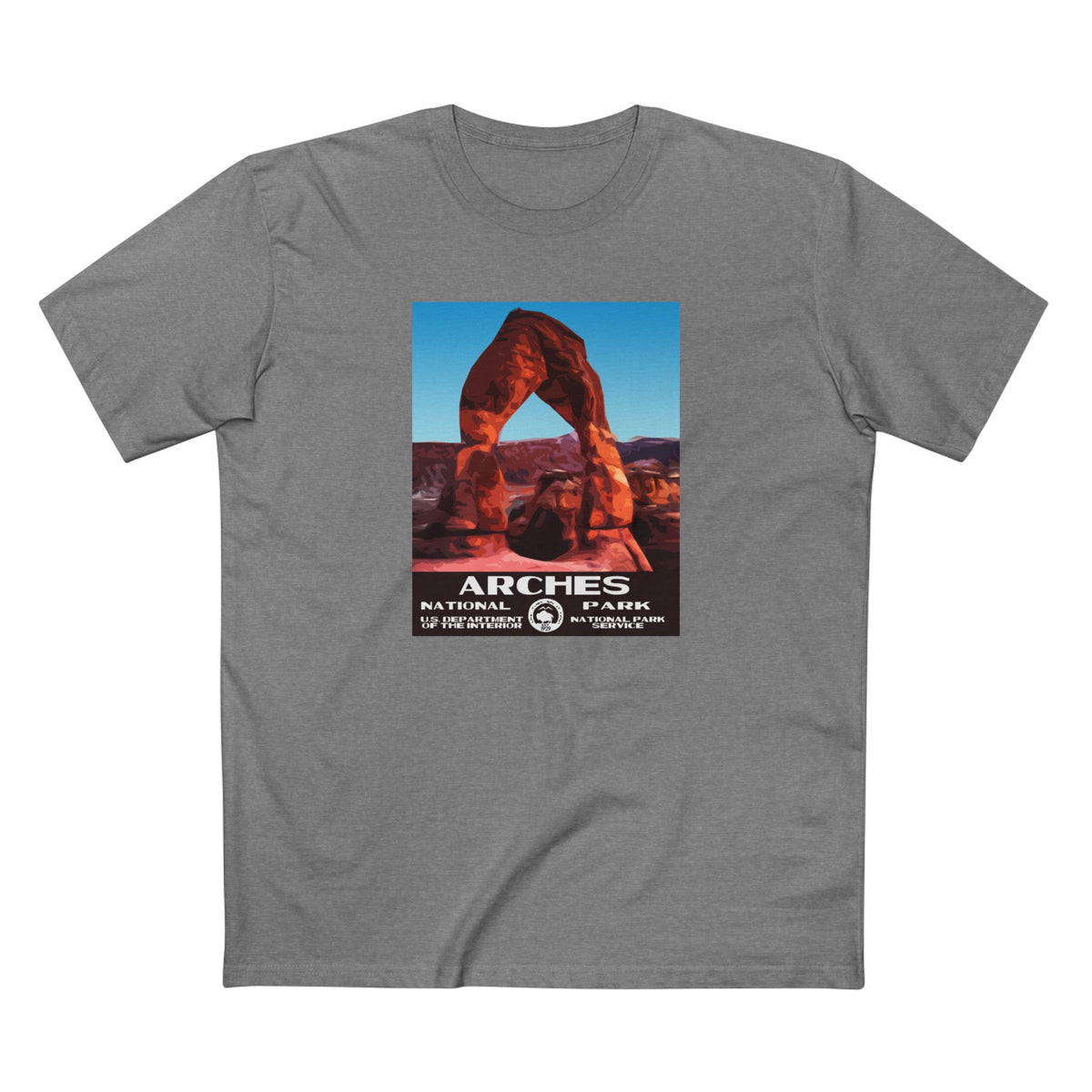 Arches Men's Cotton Crew T-Shirt in Athletic Heather
