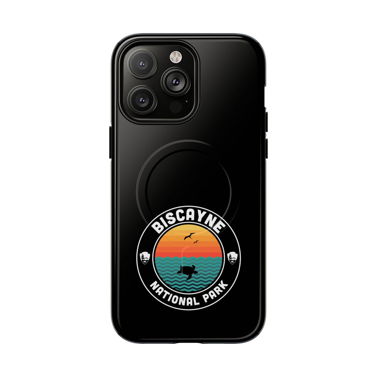 Biscayne National Park iPhone Case with MagSafe - Round Emblem Design