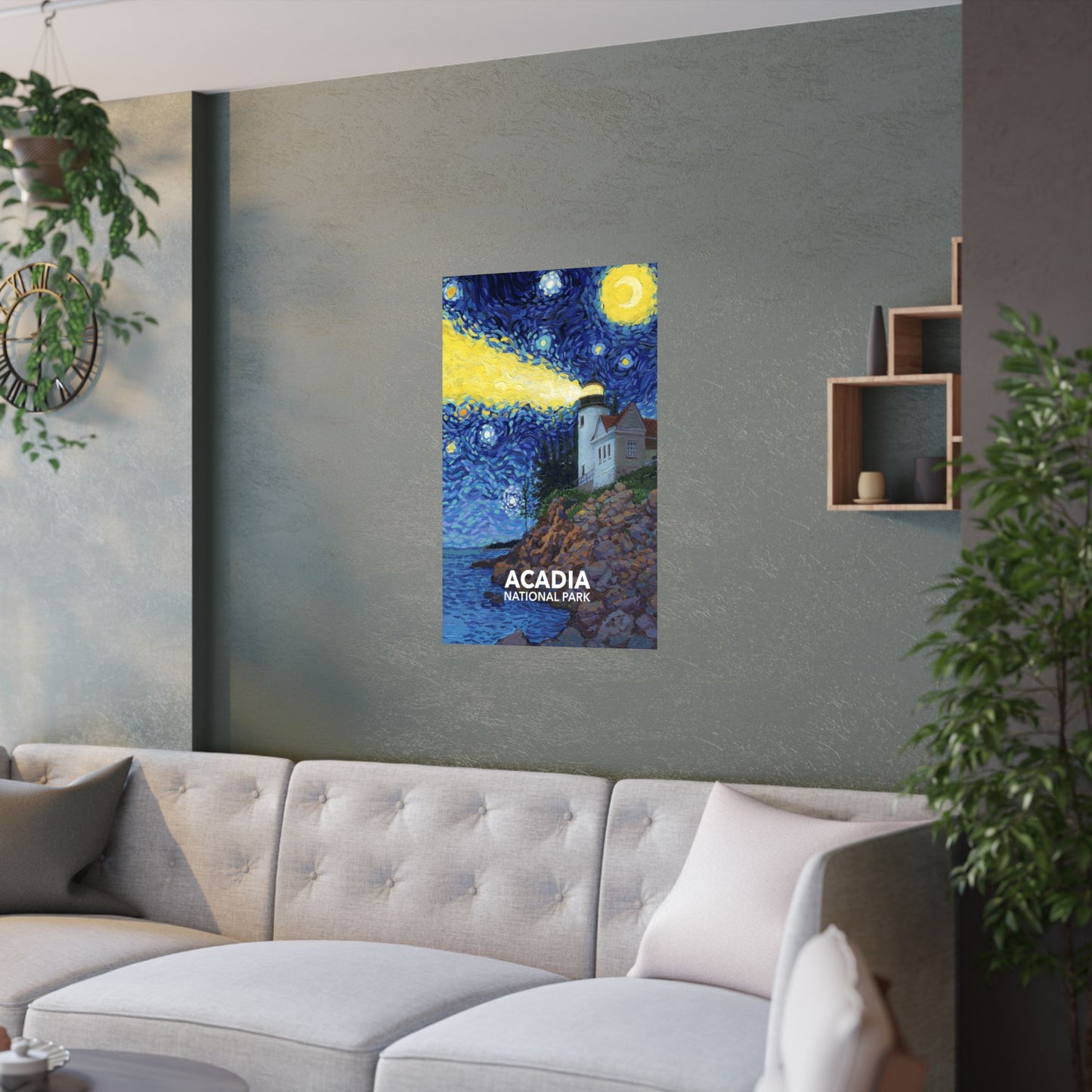 Acadia National Park Poster - Starry Night