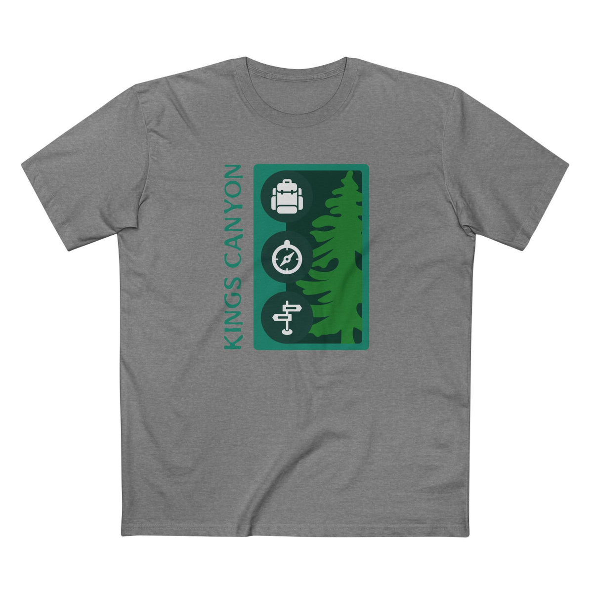 Kings Canyon National Park T-Shirt Tree Graphic in Athletic Heather