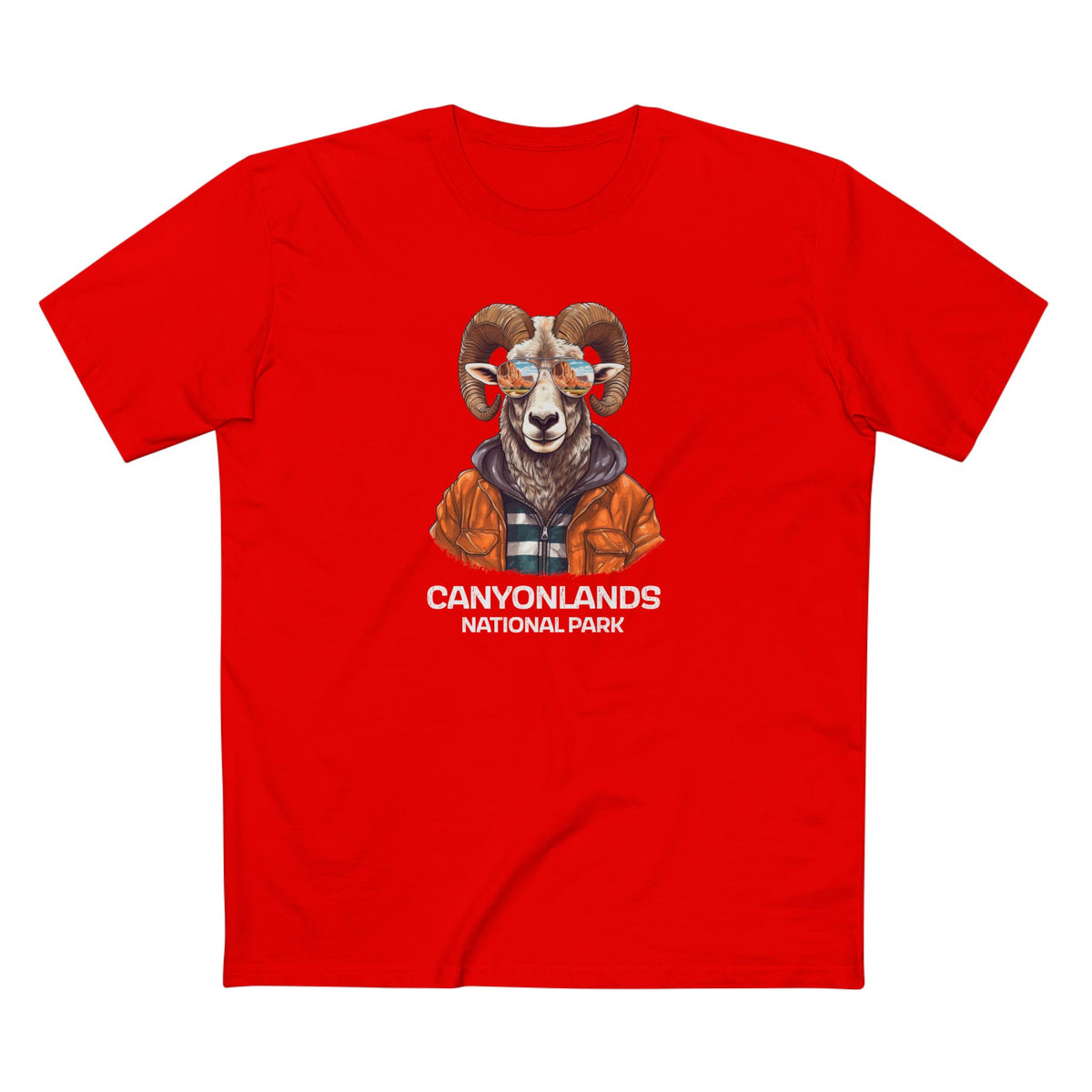 Canyonlands National Park T-Shirt - Bighorn Sheep in Red