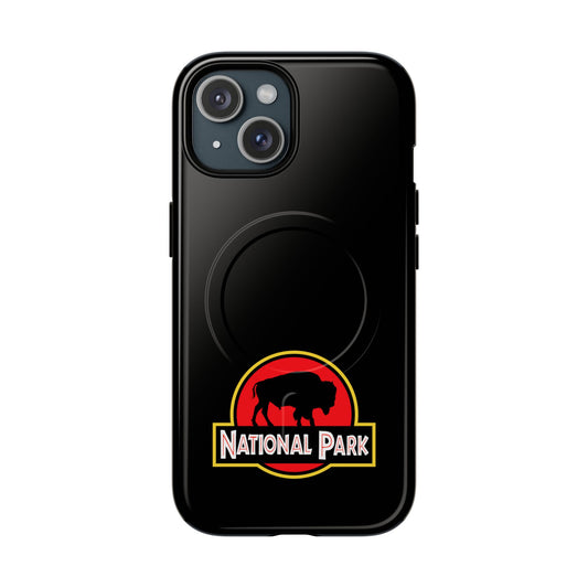 Bison National Park iPhone Case with MagSafe - Parody Logo