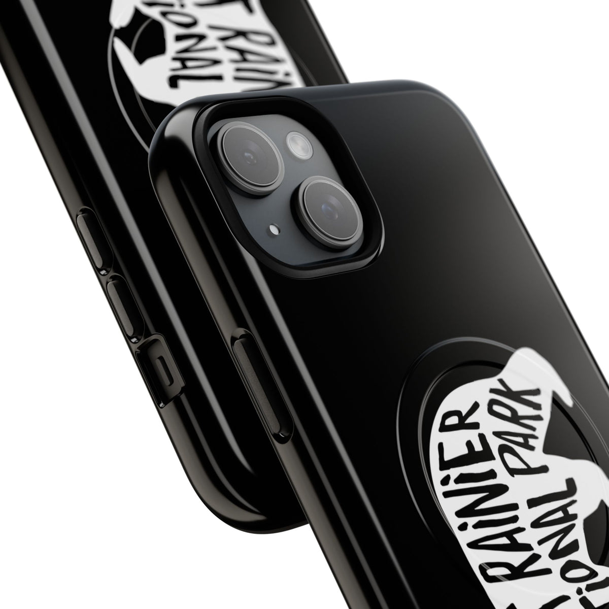 Mount Rainier National Park iPhone Case with MagSafe - Black Bear Design