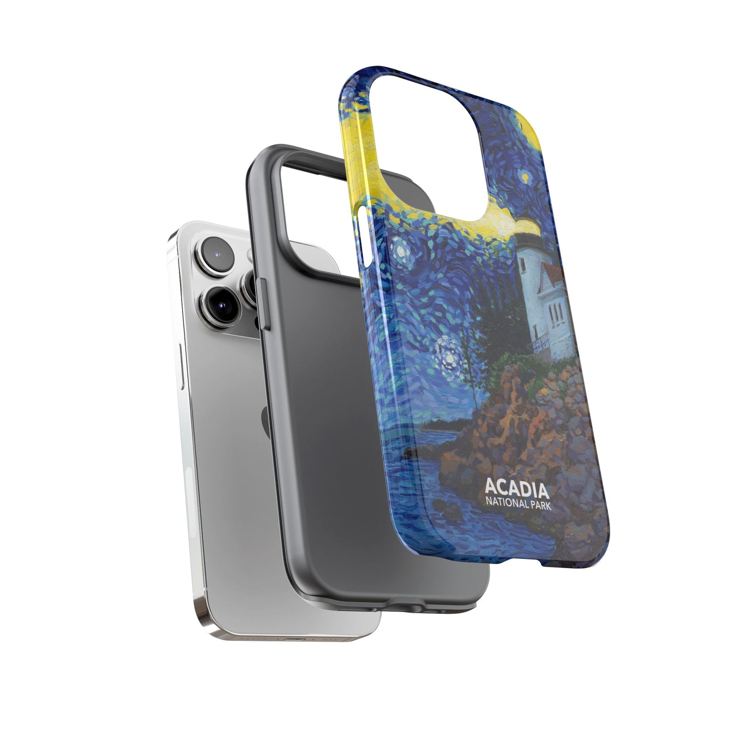 Acadia National Park Phone Case - Starry Night Lighthouse