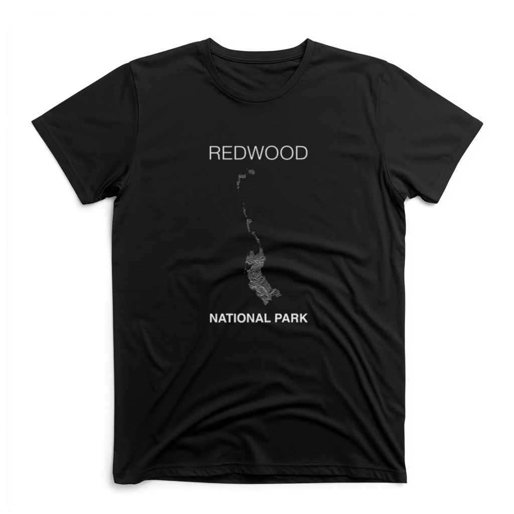 Redwood National Park T-Shirt Lines in Black