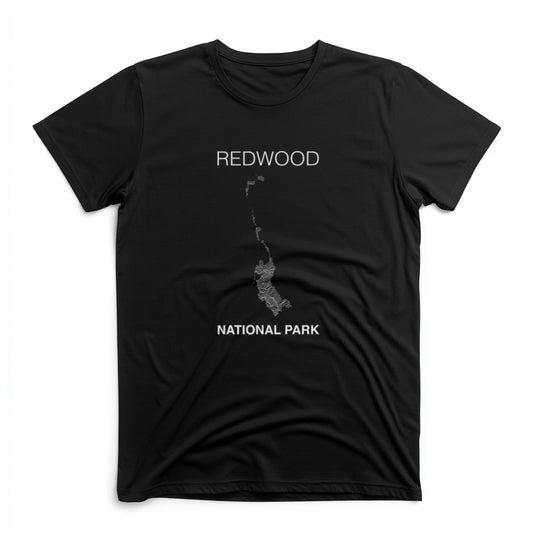 Redwood National Park T-Shirt Lines in Black