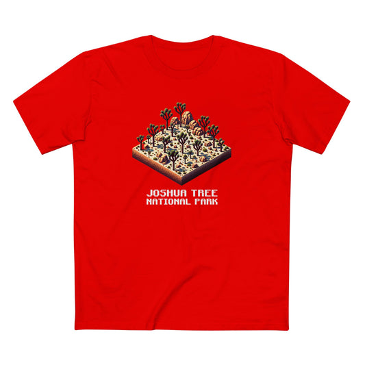 Joshua Tree National Park T-Shirt - Isometric Design in Red
