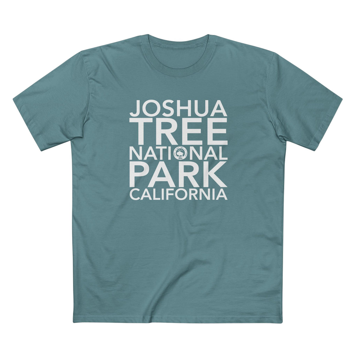 Joshua Tree National Park T-Shirt Block Text in Slate Blue