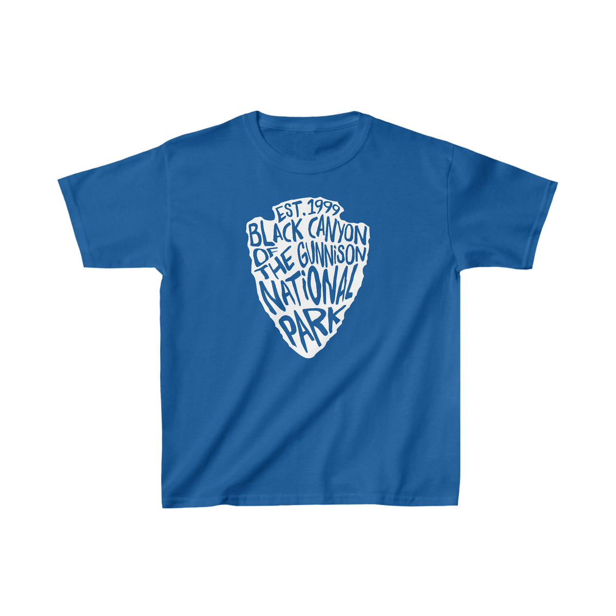 Detail of a National Park Service arrowhead design on the Black Canyon of the Gunnison National Park Child t-shirt