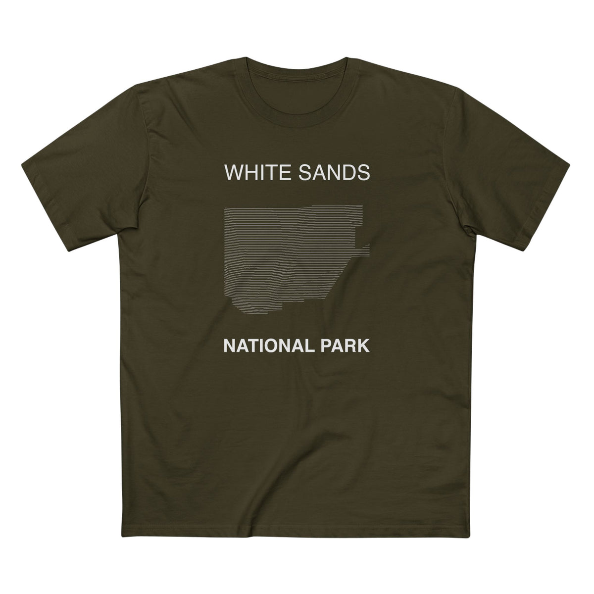 White Sands National Park T-Shirt Lines in Army