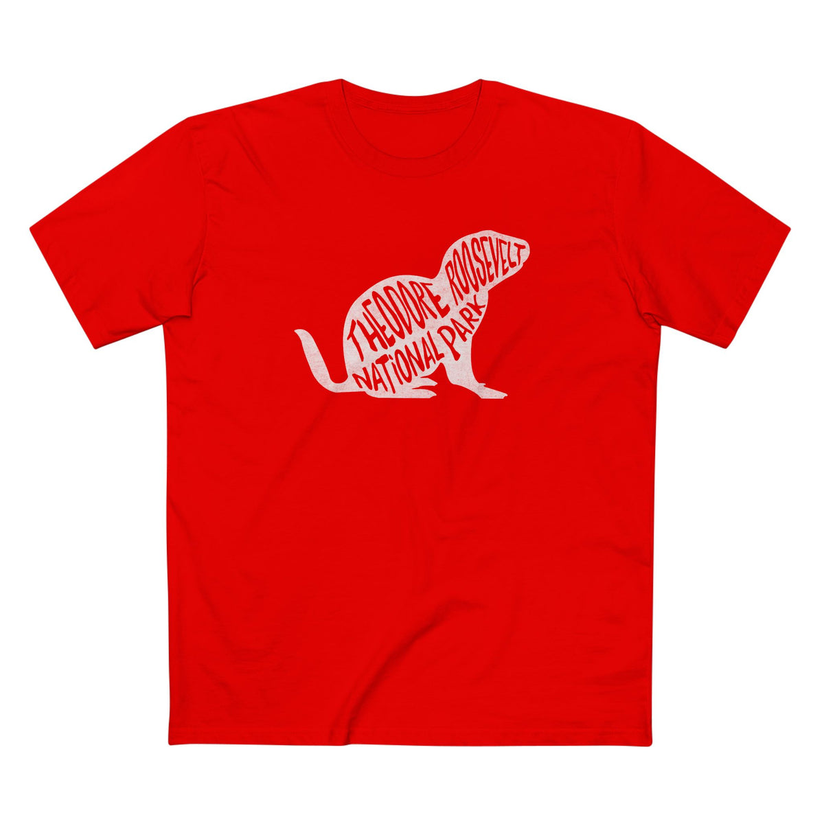 Theodore Roosevelt National Park T-Shirt - Prairie Dog in Red
