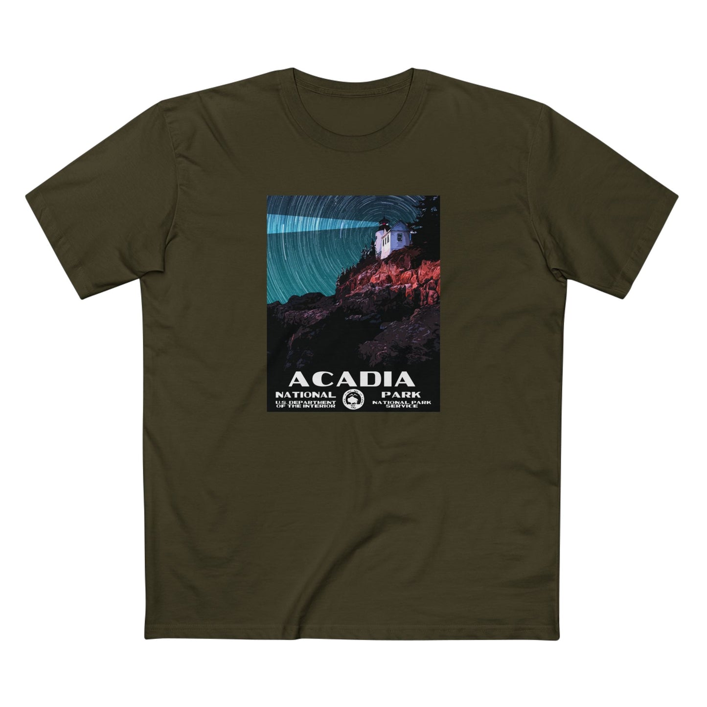 Acadia National Park T-Shirt in Army