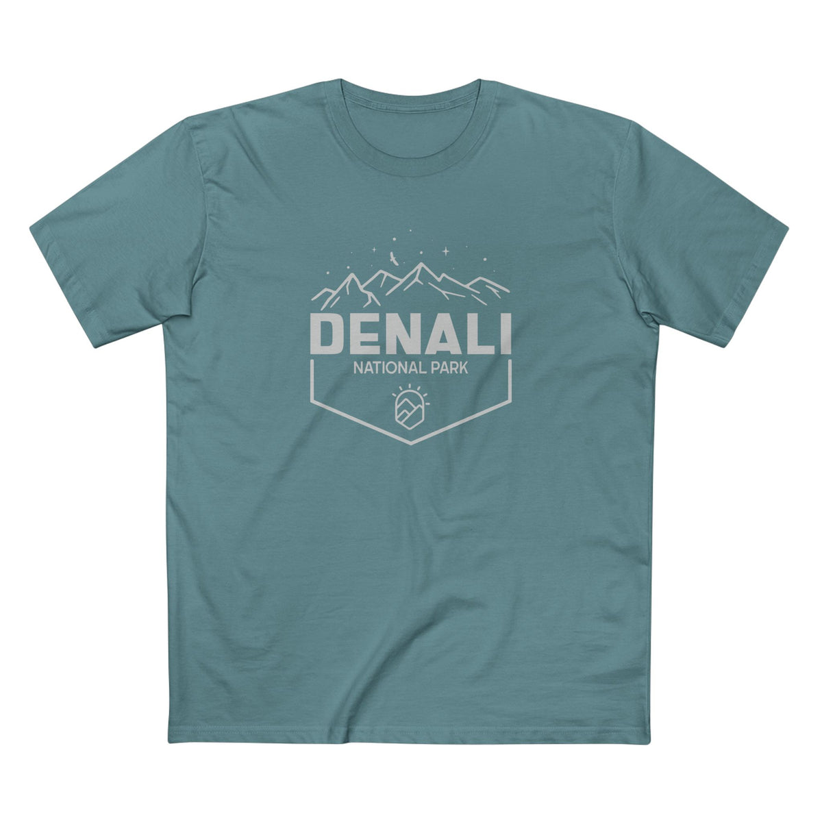 Denali National Park T-Shirt - Mountain Graphic in Slate Blue