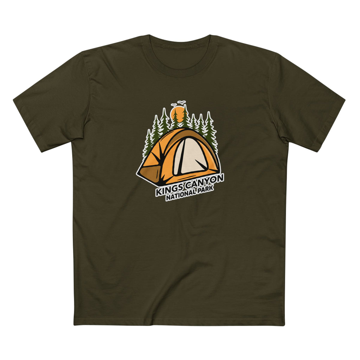Kings Canyon National Park T-Shirt - Camping in Army