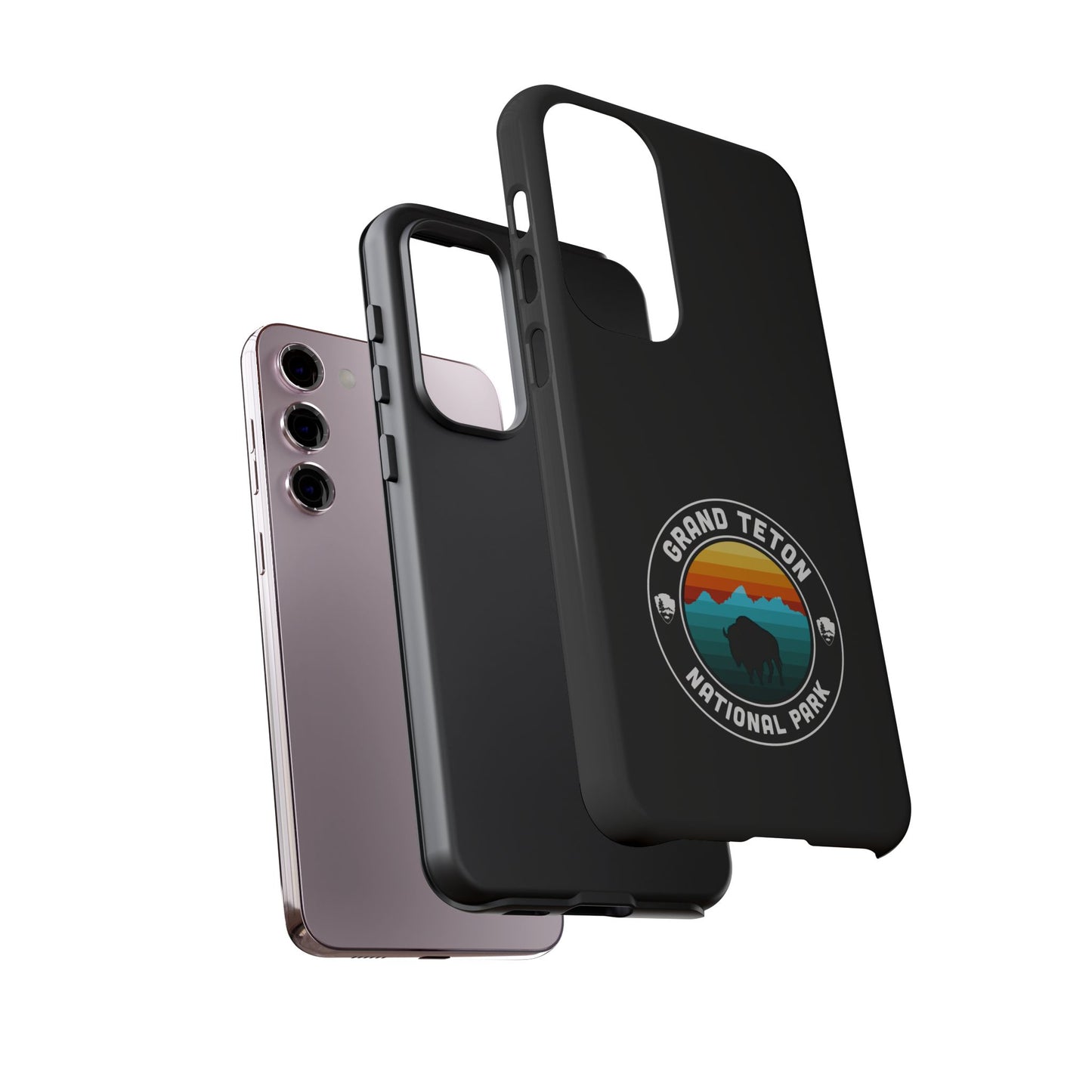 Grand Teton National Park Phone Case - Round Emblem Design