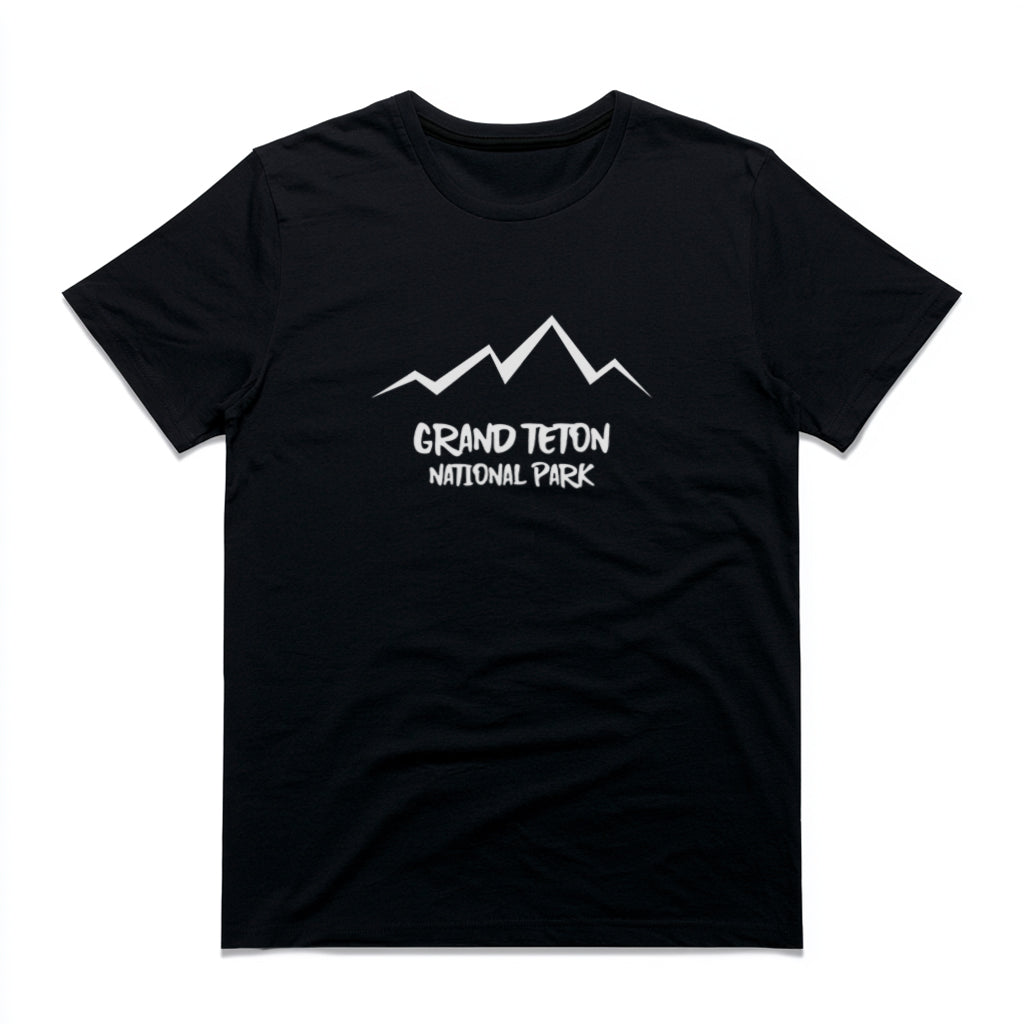 Grand Teton National Park T-Shirt Stamp in Black