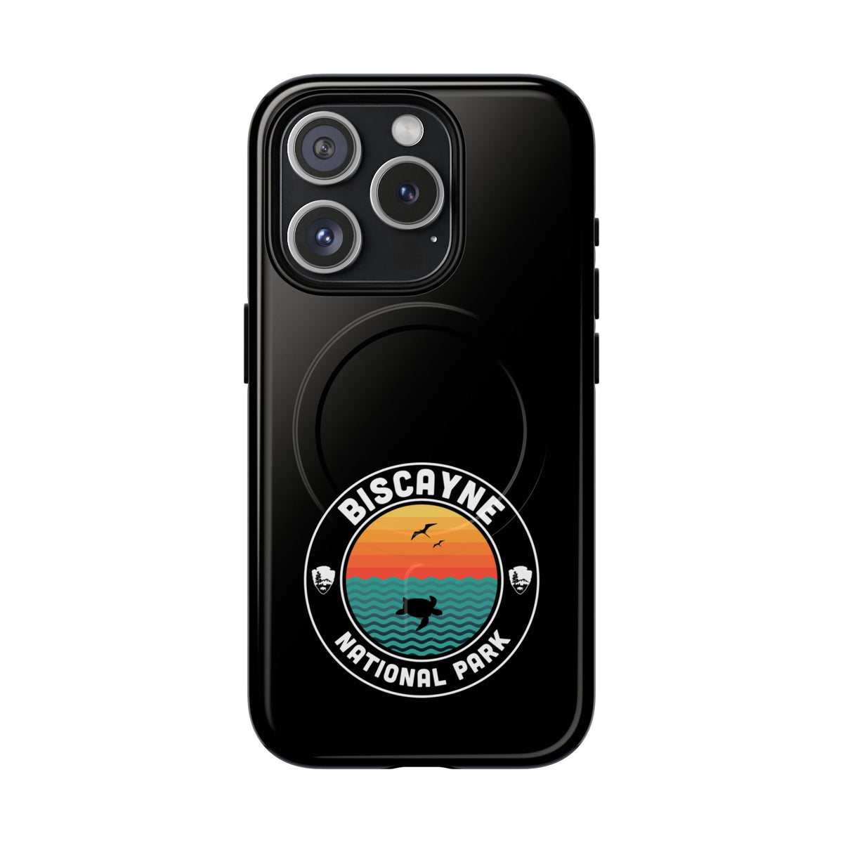 Biscayne National Park iPhone Case with MagSafe - Round Emblem Design