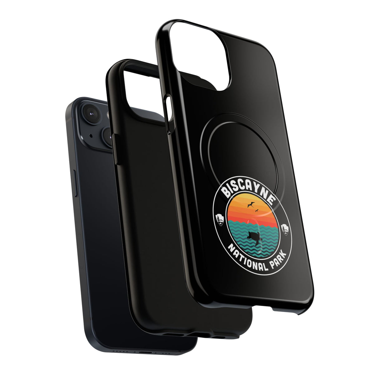 Biscayne National Park iPhone Case with MagSafe - Round Emblem Design