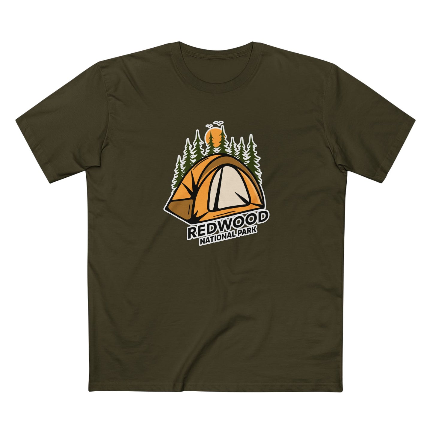 Redwood National Park T-Shirt - Camping in Army