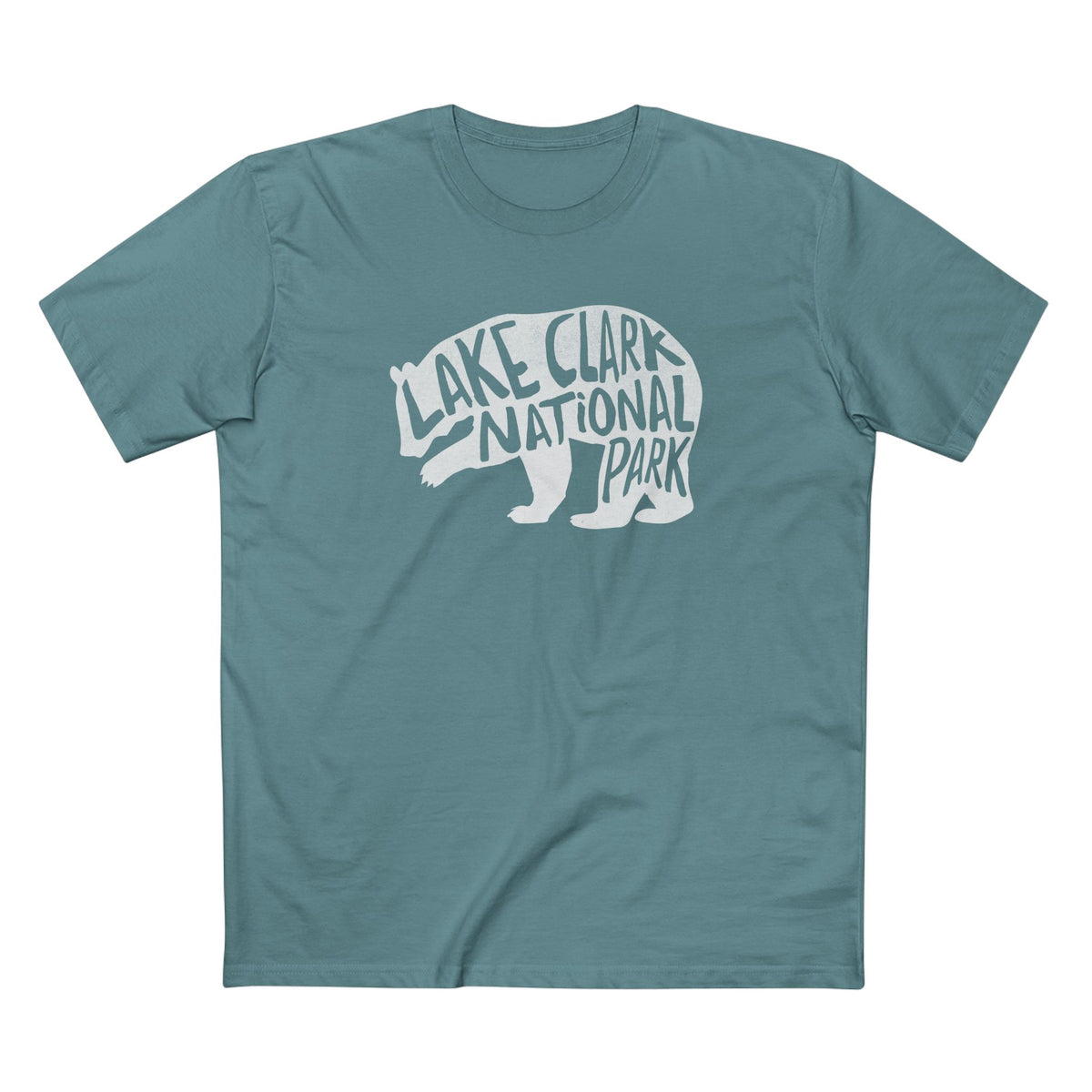 Lake Clark National Park T-Shirt - Grizzly Bear in Slate Blue