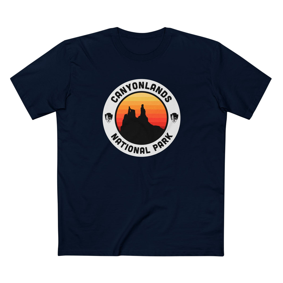 Canyonlands National Park - Round Badge Design in Navy