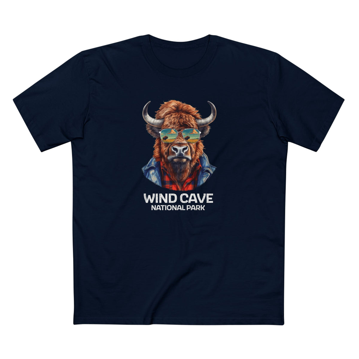 Wind Cave National Park T-Shirt - Bison in Navy