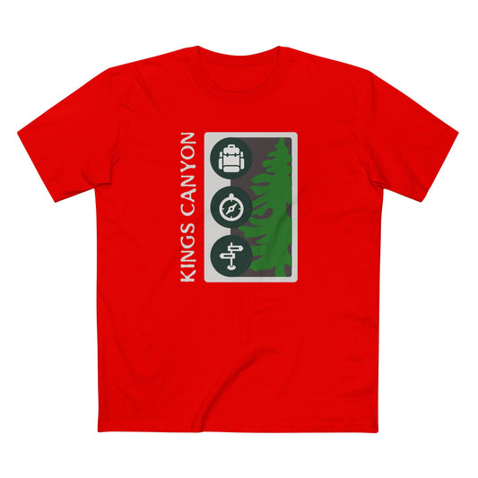 Kings Canyon National Park T-Shirt Tree Graphic in Red