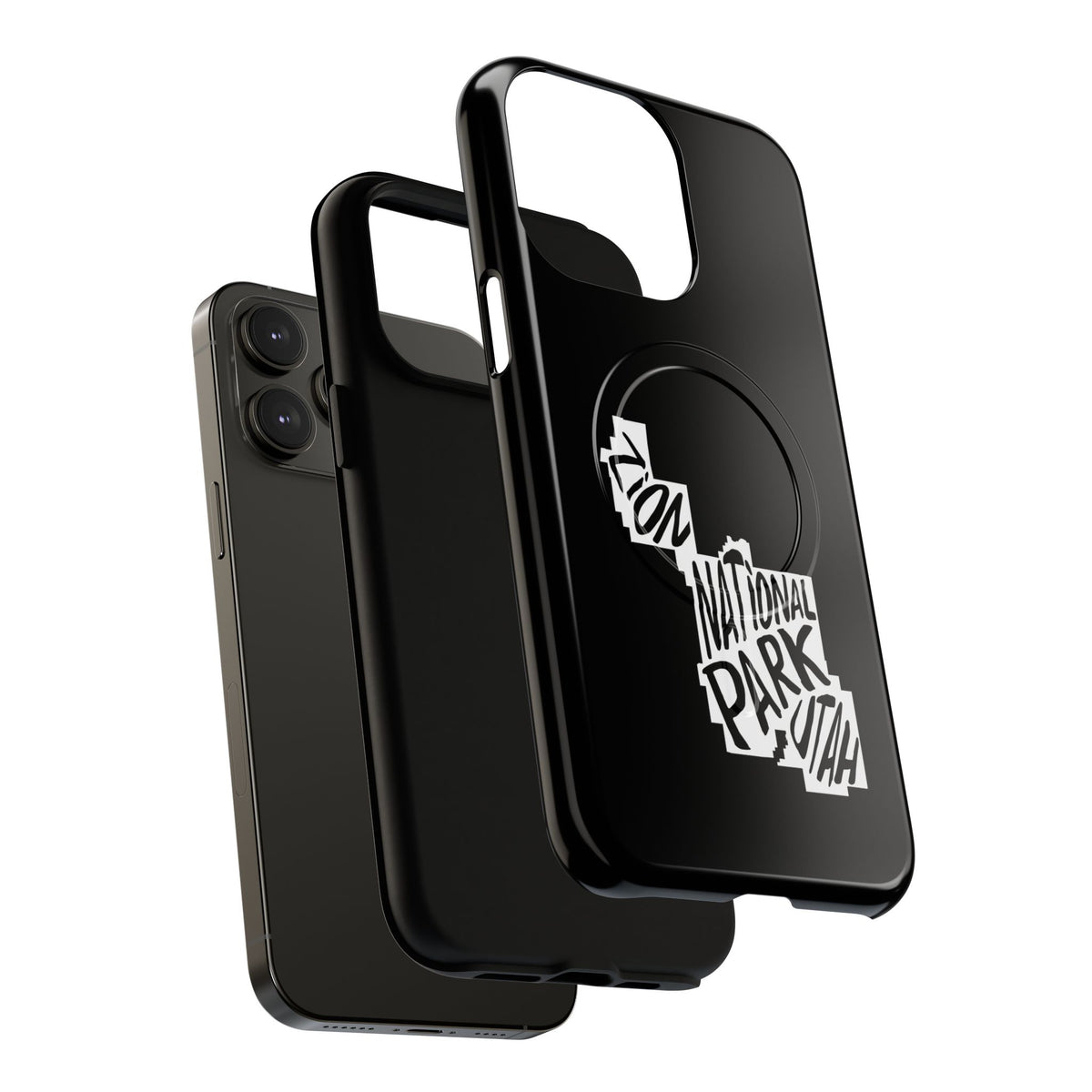 Zion National Park iPhone Case with MagSafe - Map Design