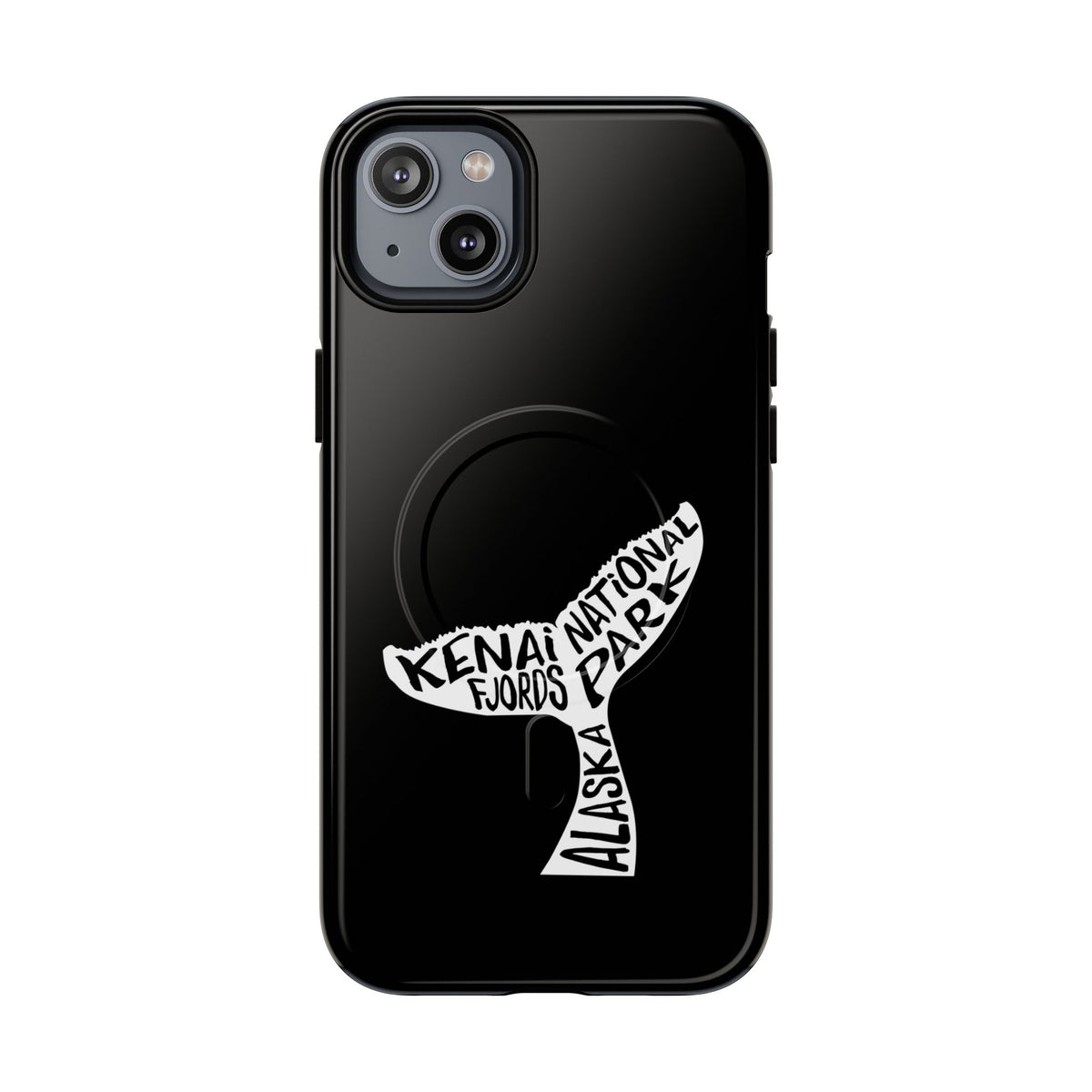 Kenai Fjords National Park iPhone Case with MagSafe - Humpback Whale Tail Design