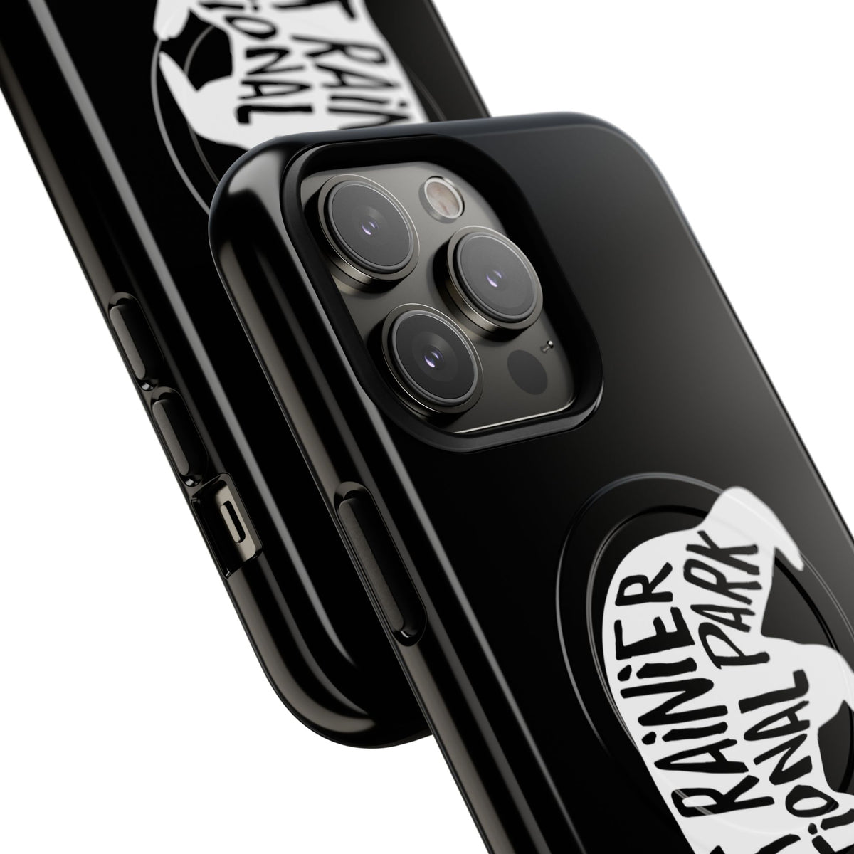 Mount Rainier National Park iPhone Case with MagSafe - Black Bear Design