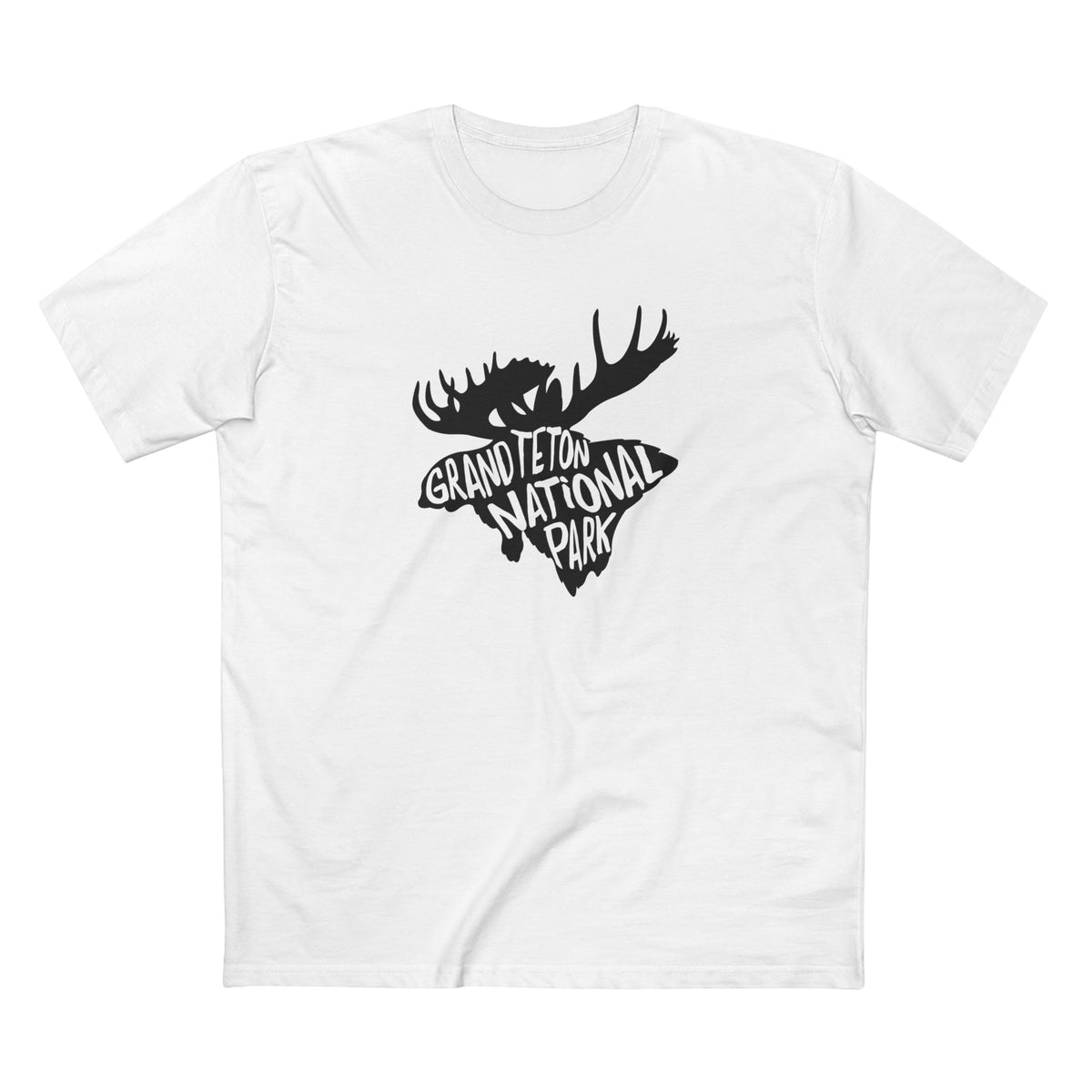 Grand Teton National Park T-Shirt - Moose in White