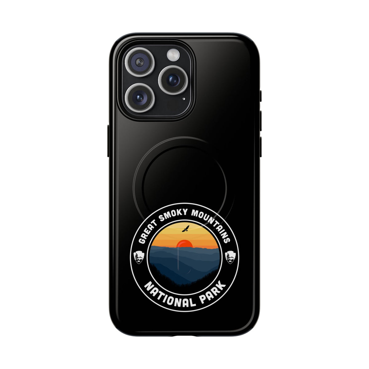 Great Smoky Mountains National Park iPhone Case with MagSafe - Round Emblem Design