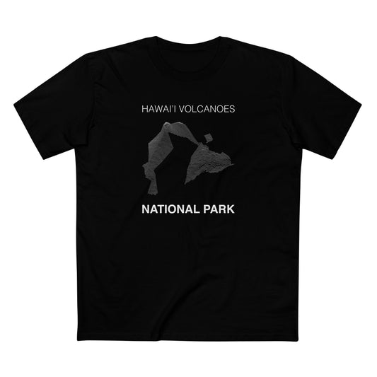Hawai'i Volcanoes National Park T-Shirt Lines in Black