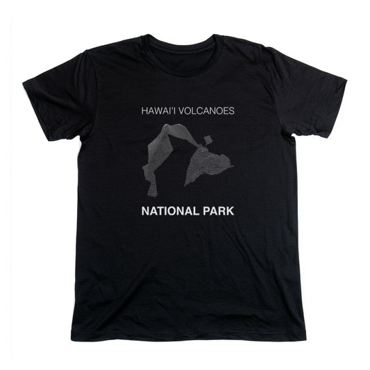 Hawai'i Volcanoes National Park T-Shirt Lines in Black