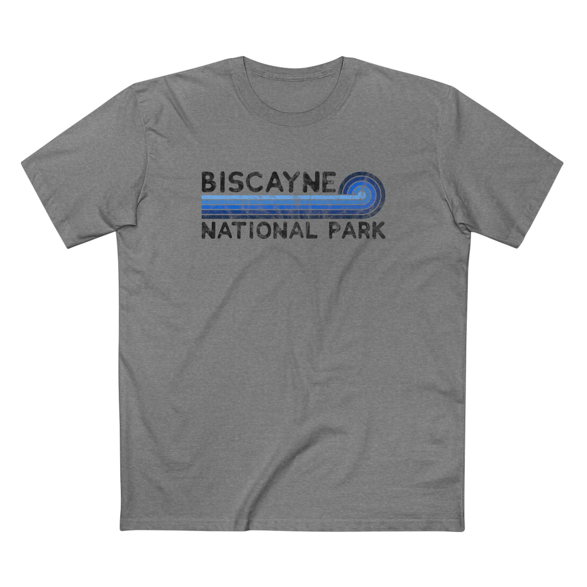 Biscayne National Park T-Shirt - Blue Vintage Stretched Sunrise in Athletic Heather