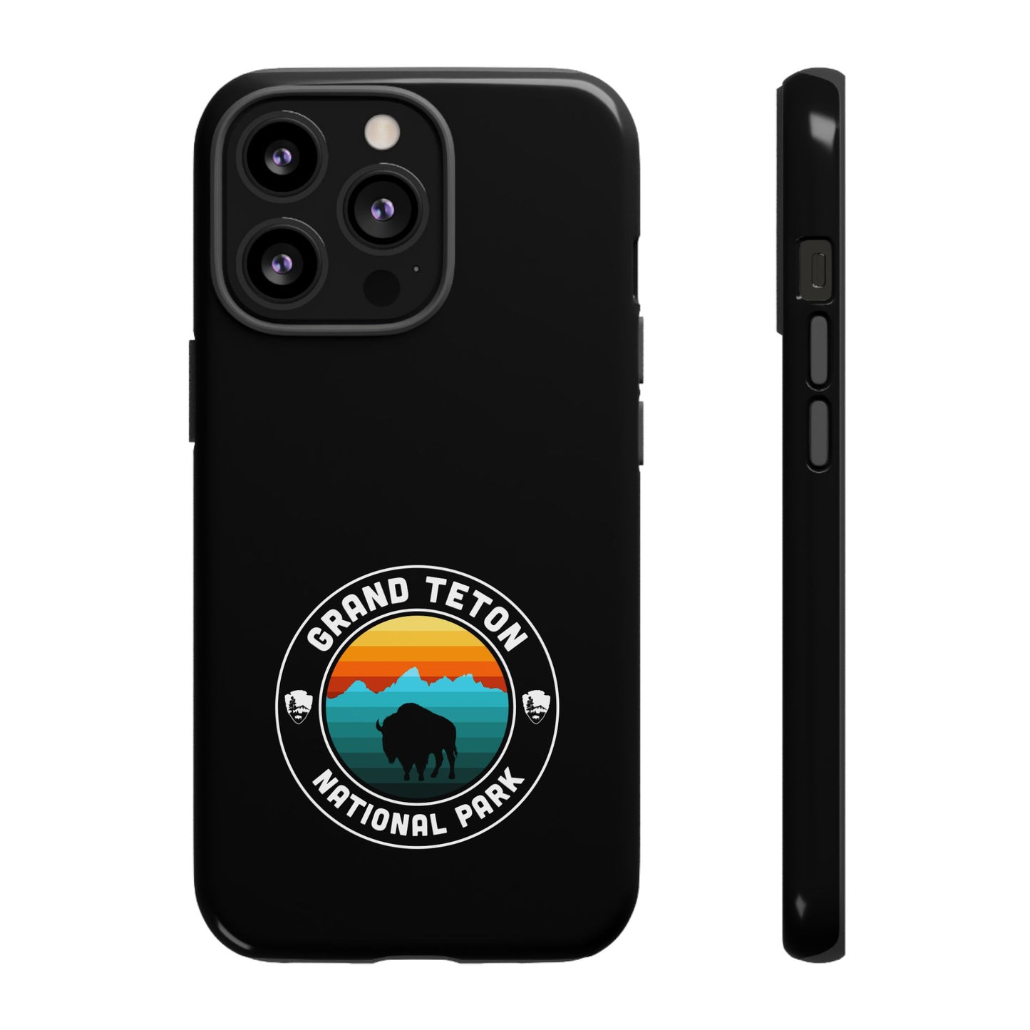 Grand Teton National Park Phone Case - Round Emblem Design
