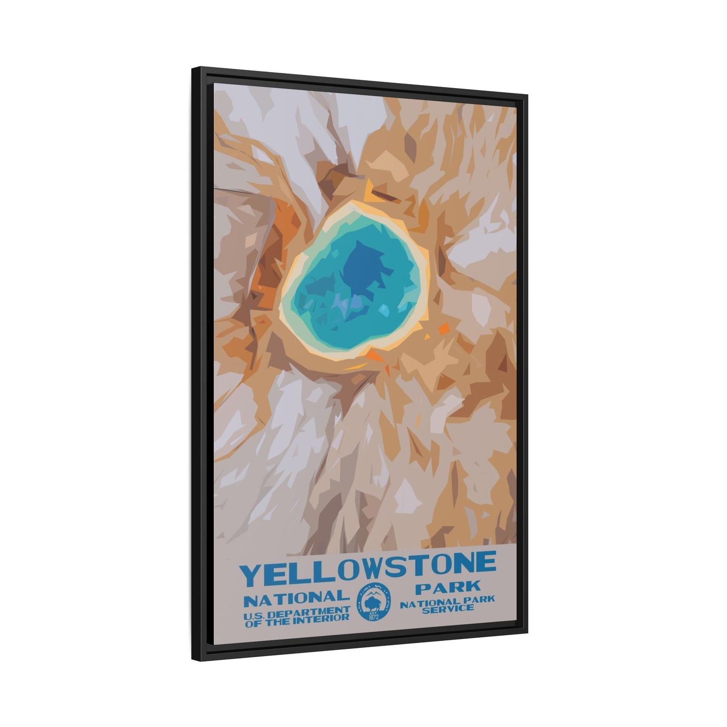 Yellowstone National Park Framed Canvas - WPA Poster
