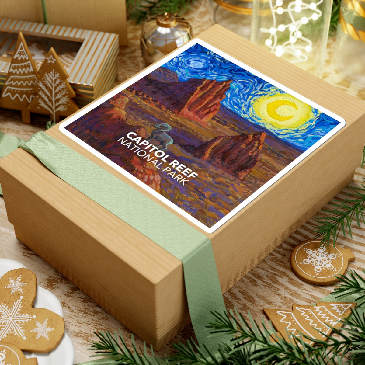 Capitol Reef National Park Sticker - The Starry Night