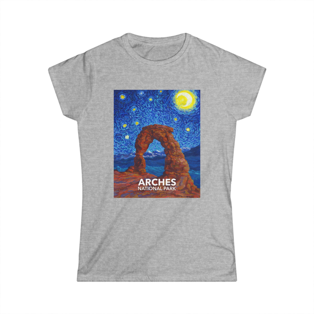 Arches National Park T-Shirt - Women's Starry Night — close-up