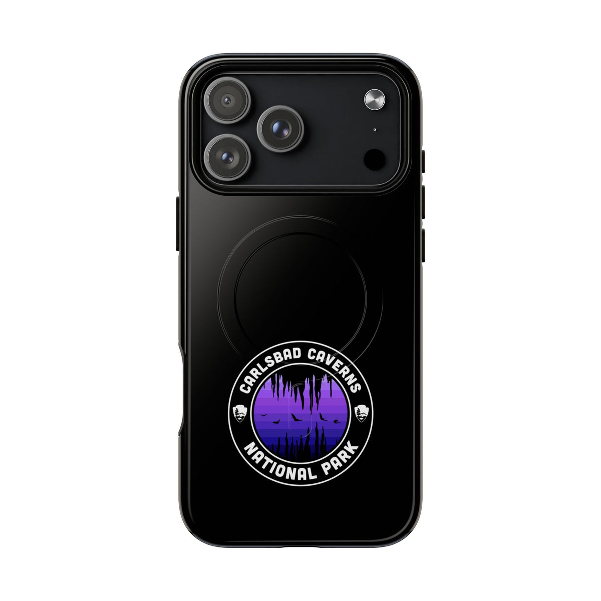 Carlsbad Caverns National Park iPhone Case with MagSafe - Round Emblem Design