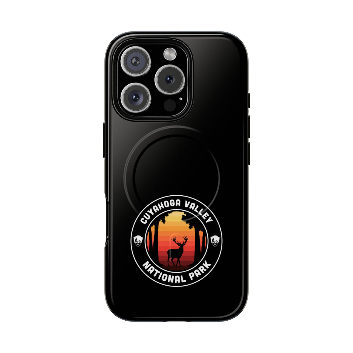 Cuyahoga Valley National Park iPhone Case with MagSafe - Round Emblem Design