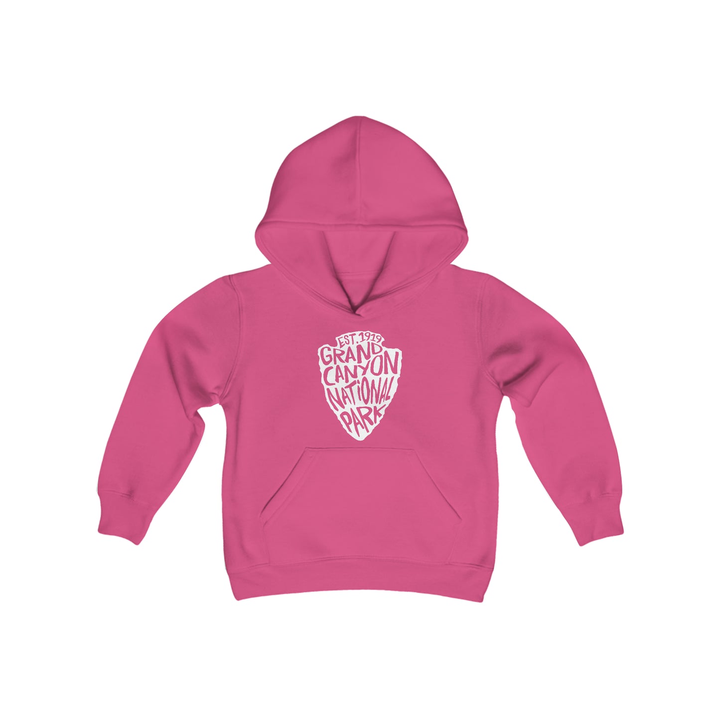 Grand Canyon National Park National Park Kids Hoodie - Arrowhead Chunky Text