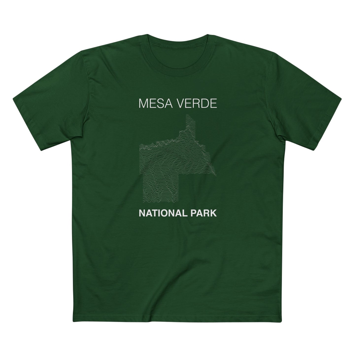 Mesa Verde National Park T-Shirt Lines in Forest Green